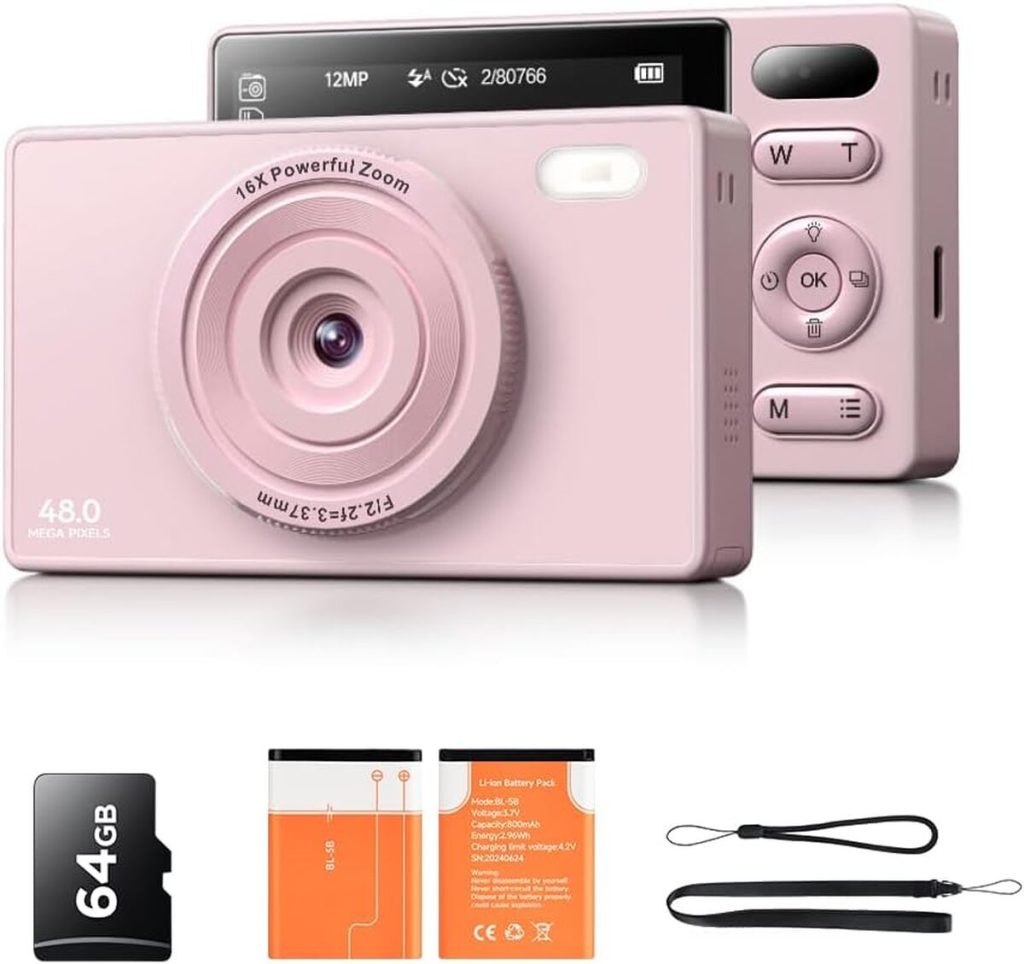 Test : appareil photo numérique enfant 48MP avec zoom et carte 64Go