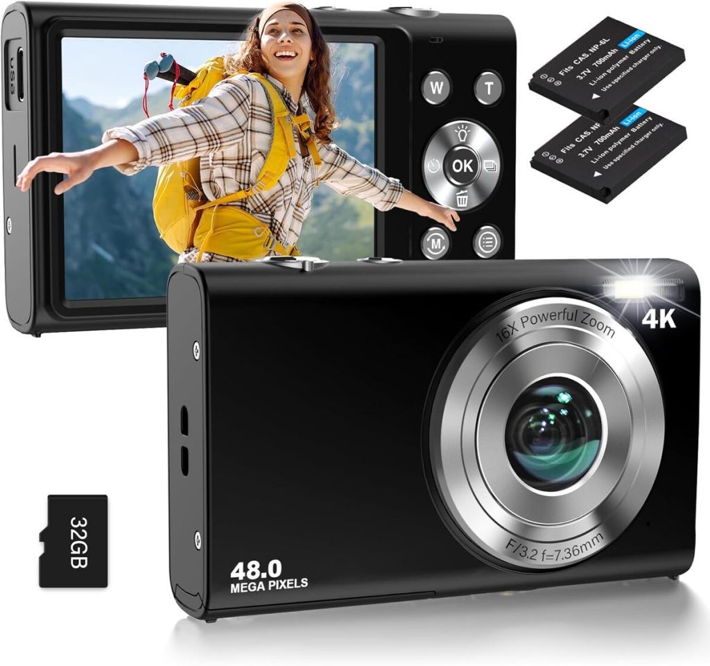 Test : appareil photo numérique 4K autofocus avec carte SD 32G
