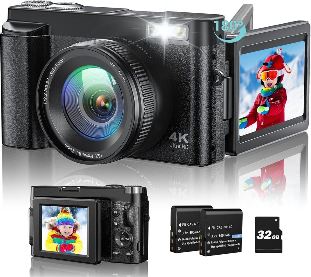 Avis sur l'appareil photo numérique 4K pour débutants : qualité et performance