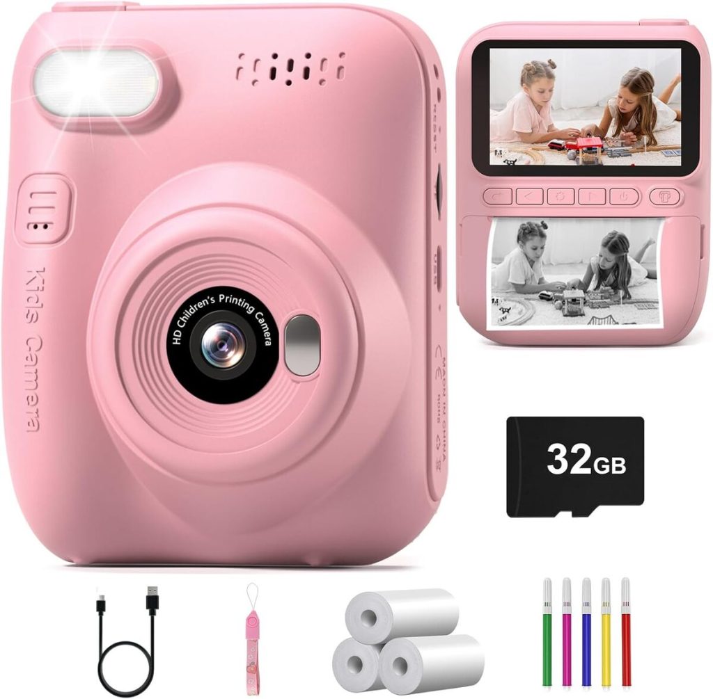 Test : appareil photo enfant instantané Hangrui 1080P, 32GB et plus