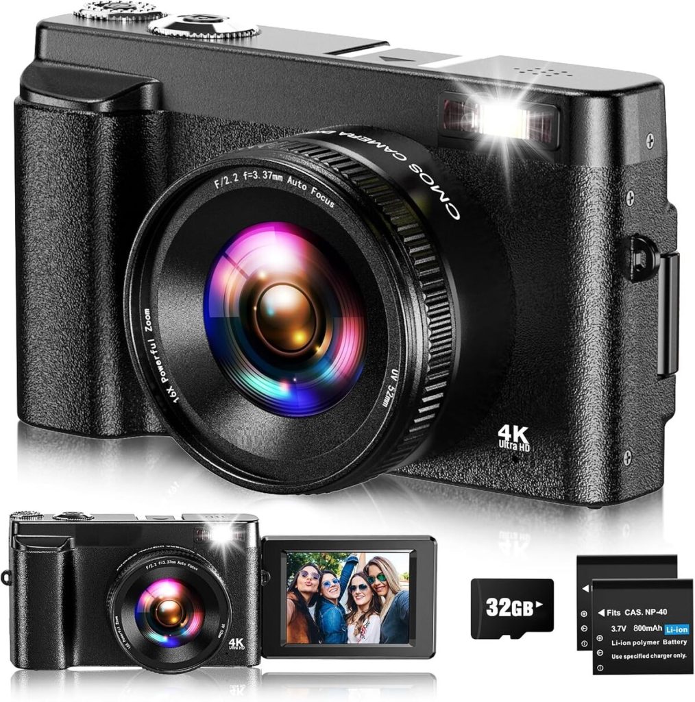 Test de l'appareil photo numérique 4K UHD autofocus : un choix compact pour vlogging et débutants