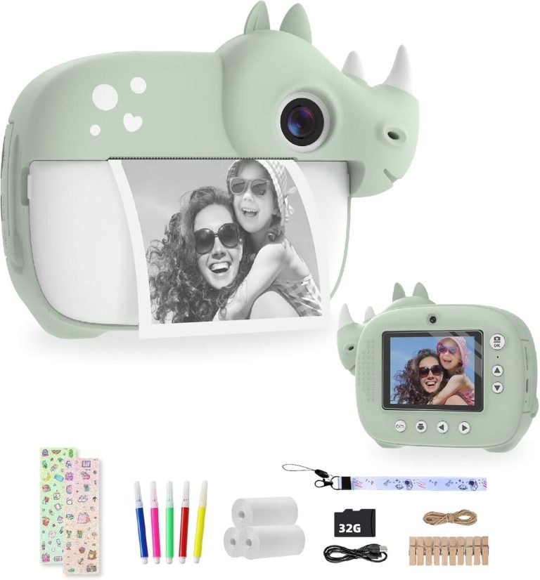 Appareil Photo Enfant NICEWIN – 1080P HD Avec 32G SD – Selfie, Filtres, Jeux – Cadeau Anniversaire Et Noël 3-12 Ans (rose)