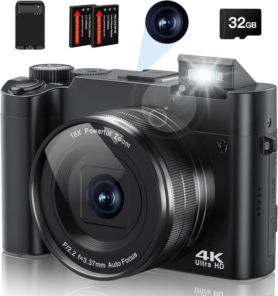 Test : appareil photo numérique 4K 64MP avec zoom et autofocus