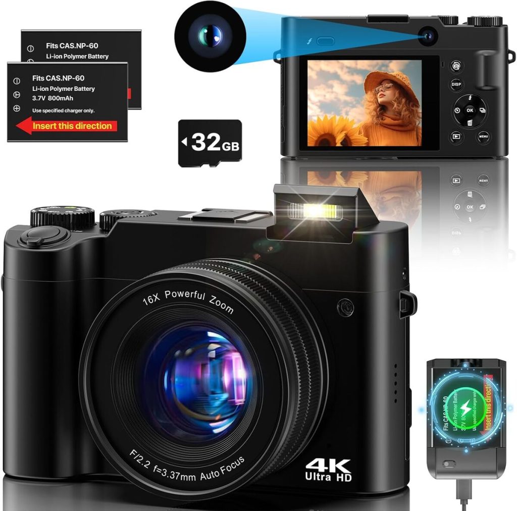 Test : appareil photo numérique 4K Vlogging 64 MP anti-shake