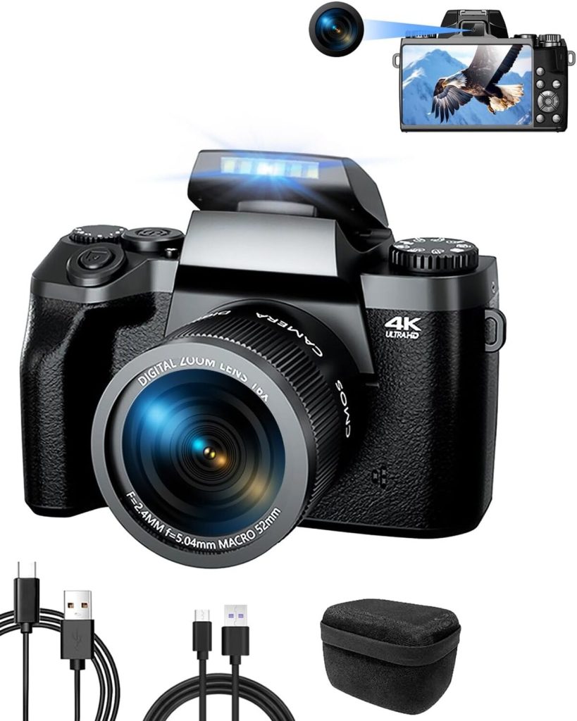 Test : appareil photo numérique 4K Ade avec zoom 16x et écran tactile