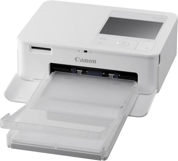 Canon SELPHY CP1500 Imprimante photo compacte (Blanc) (5540C002) KP-36IP Ensemble d'encre et papier couleur + carte mémoire Ultra 64 Go + Kit de nettoyage + Portefeuille de cartes mémoire + Lecteur de
