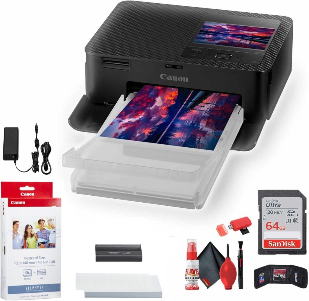 Test de l'imprimante photo Canon SELPHY CP1500 : performances compactes et accessoires inclus