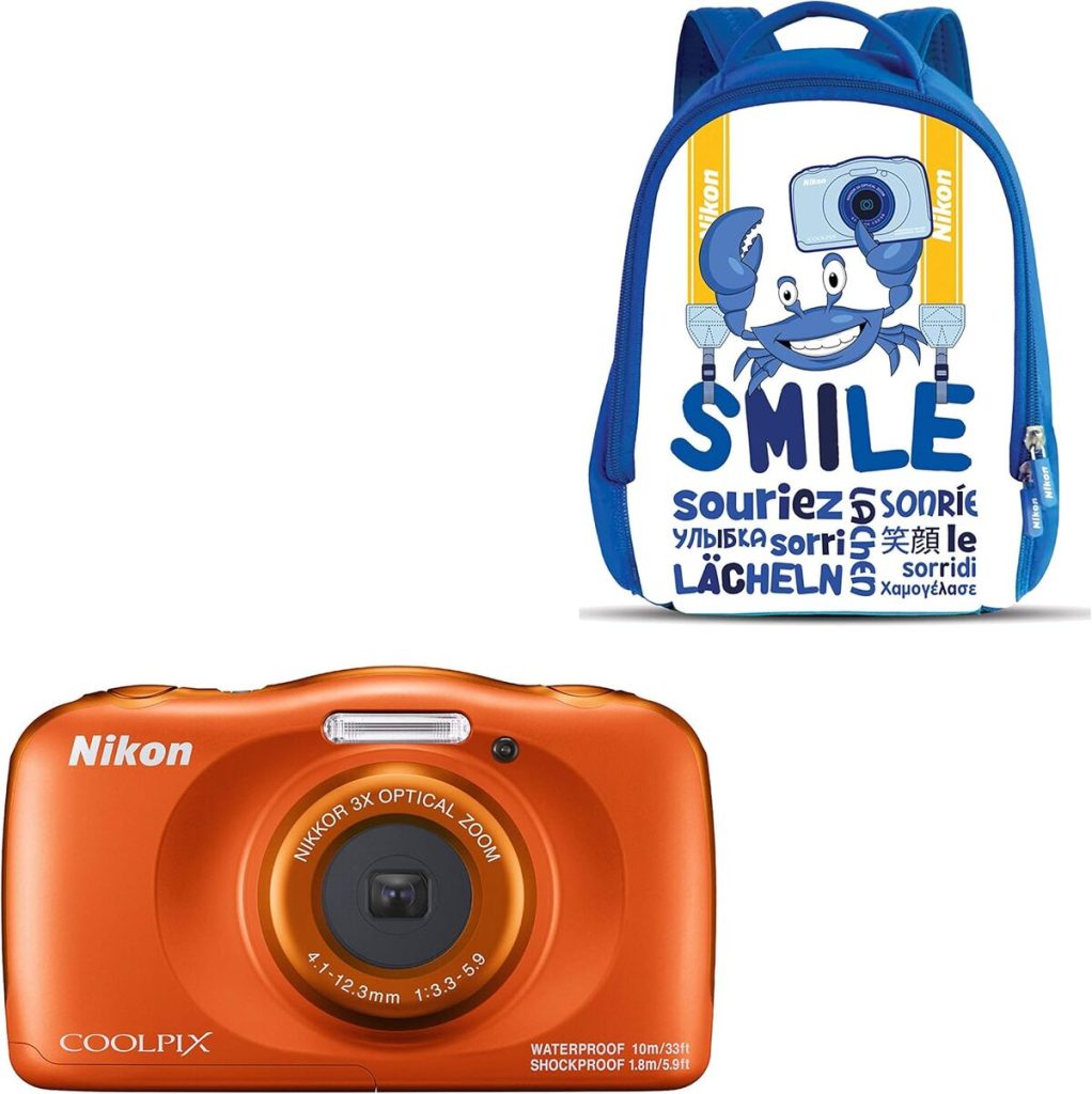 Test du coolpix W150 : kit sac à dos orange