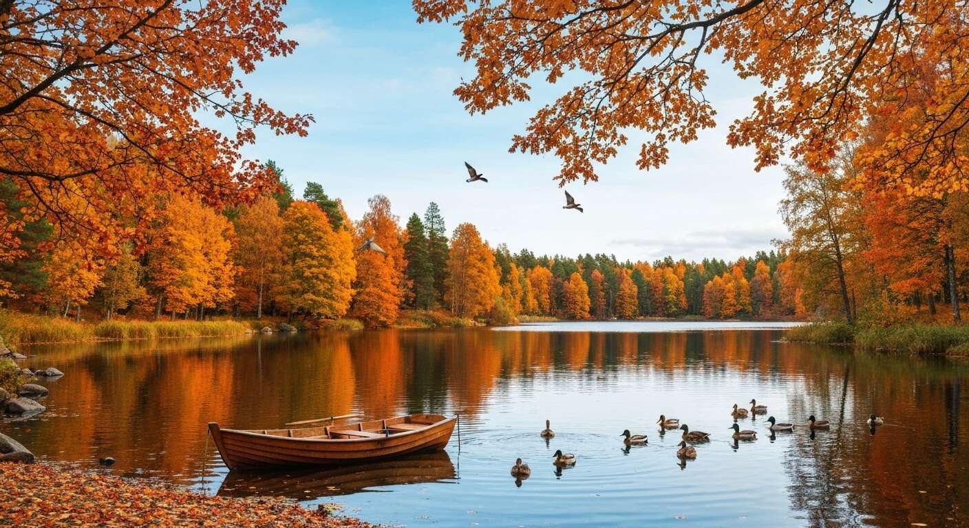 Les lacs su&eacute;dois : reflets et lumi&egrave;res d'automne