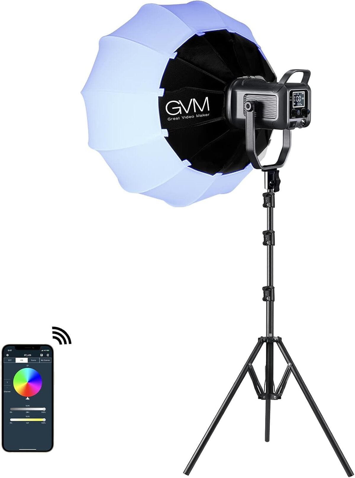 Lampe LED Bicolore 100W GVM Pour Vidéo Et Photo - Contrôle Par Appli, Support Bowens - Idéal Studio YouTube