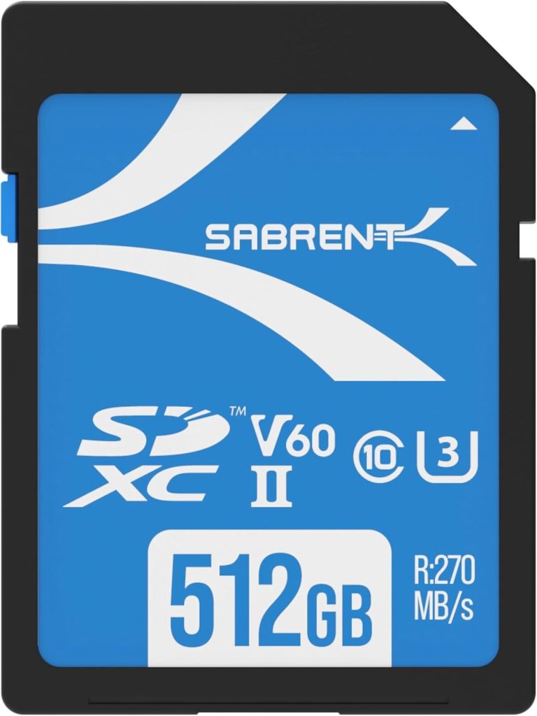 Test : carte SD Sabrent 512 Go UHS-II V60 pour pros