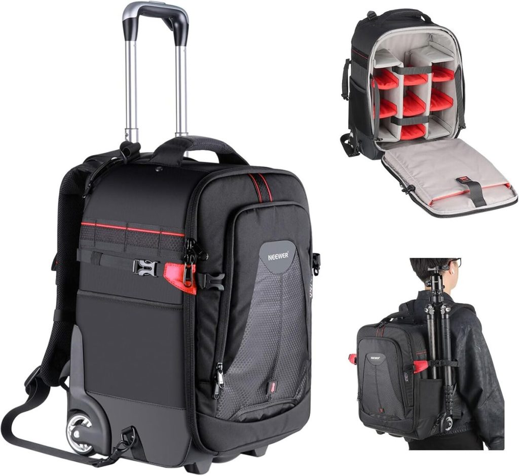 Test de la valise à roulettes durable Neewer pour appareil photo