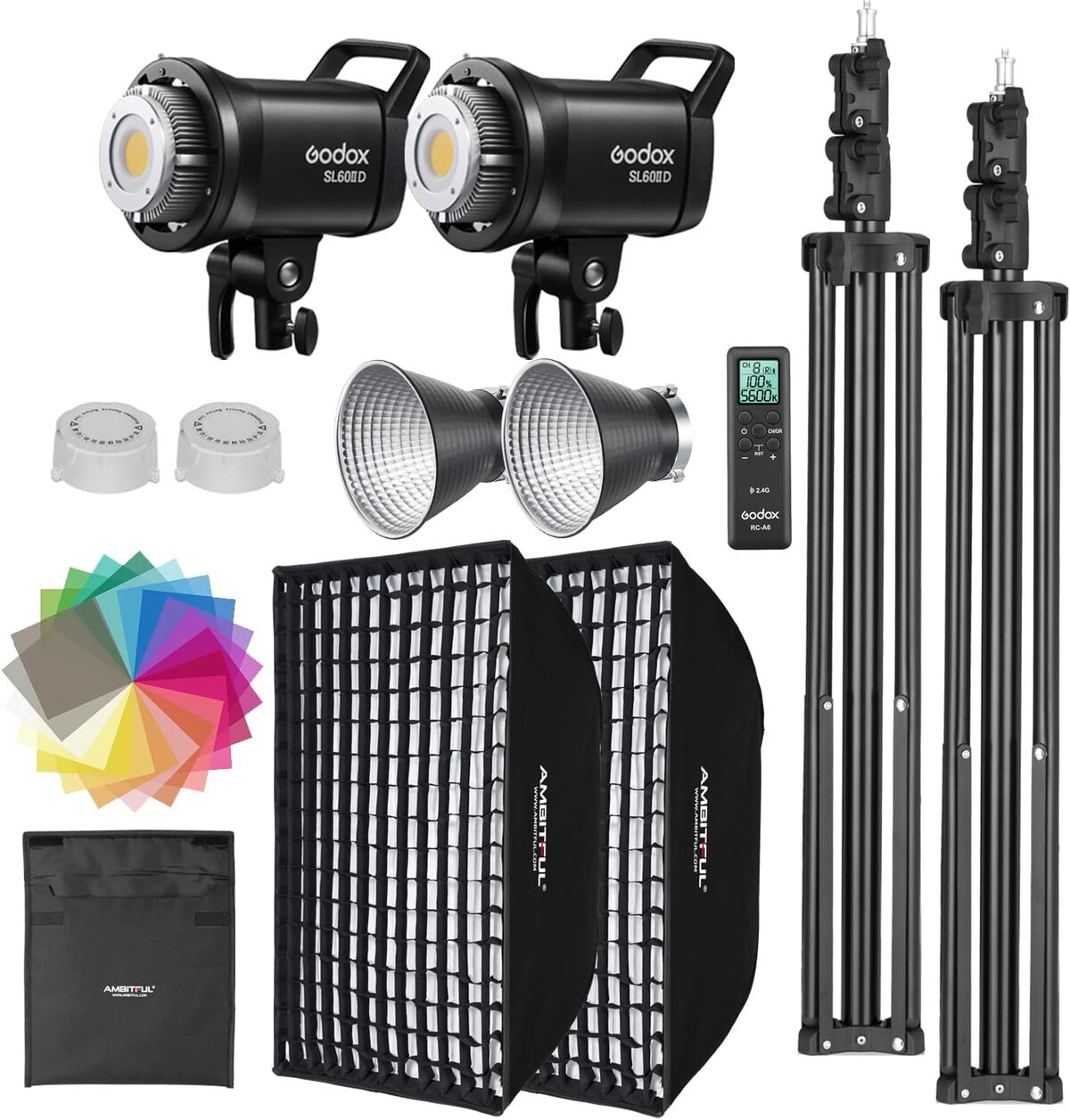 Craphy Kit d'éclairage continu Studio Photo Support de fond+Fond en 3