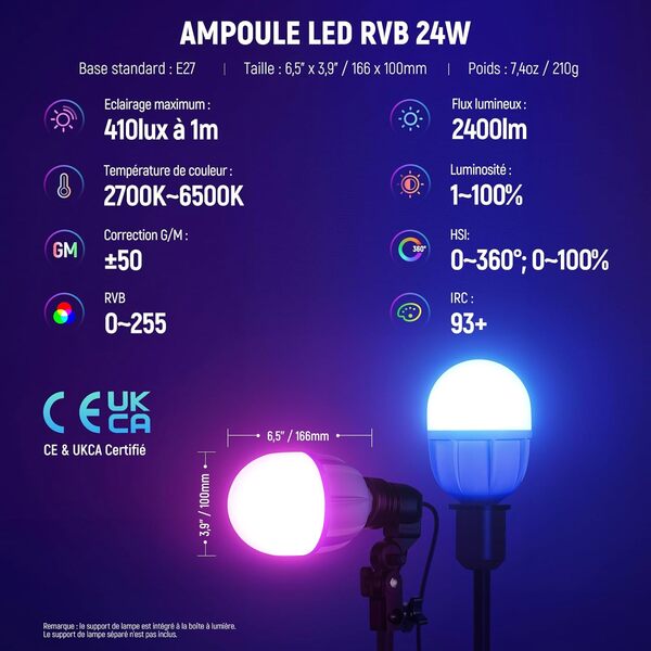 NEEWER Kit d'Éclairage Softbox 24