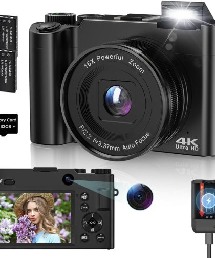 Test appareil photo numérique 4K 64MP Vlogging : autofocus et zoom 16X