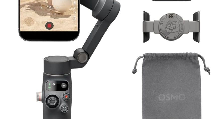 Test DJI Osmo Mobile 7P : stabilisateur 3 axes avec éclairage et trépied intégré