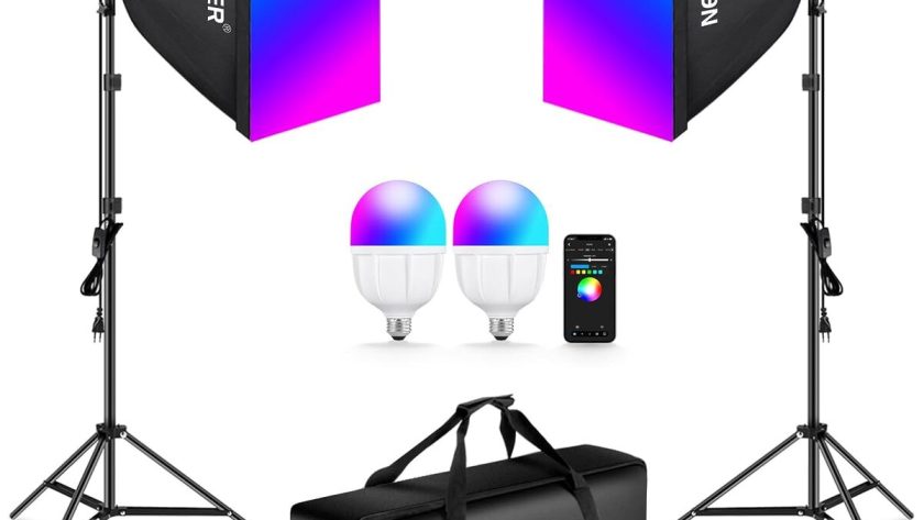 Test : neewer kit d'éclairage softbox RGB NK800 24W