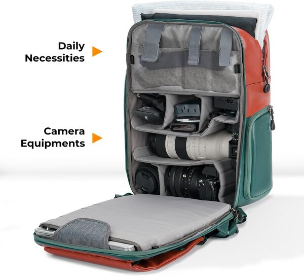 Sac à Dos Photo étanche – Pour Appareil Reflex, Objectifs, Trépied, Ordinateur, Voyage Extérieur
