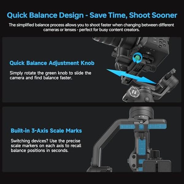 Découvrez le Feiyutech SCORP-C2 : un stabilisateur 3 axes innovant avec suivi IA 4.0, idéal pour reflex et hybrides.