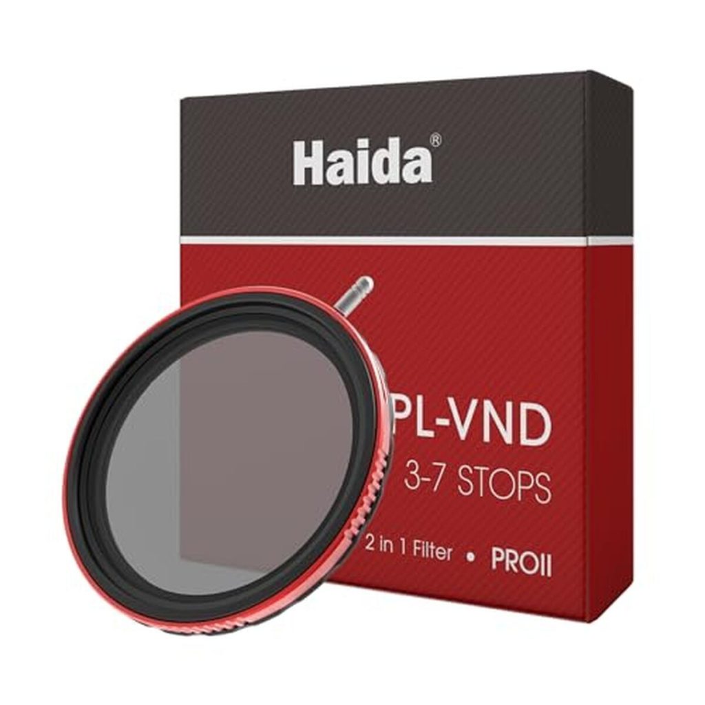 Test du filtre haida 2 en 1 réglable VND et CPL 95 mm pour objectif
