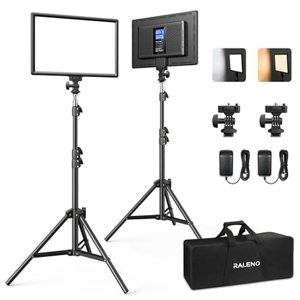 Test : lampes vidéo LED Raleno, kit 2-pack pour studio photo