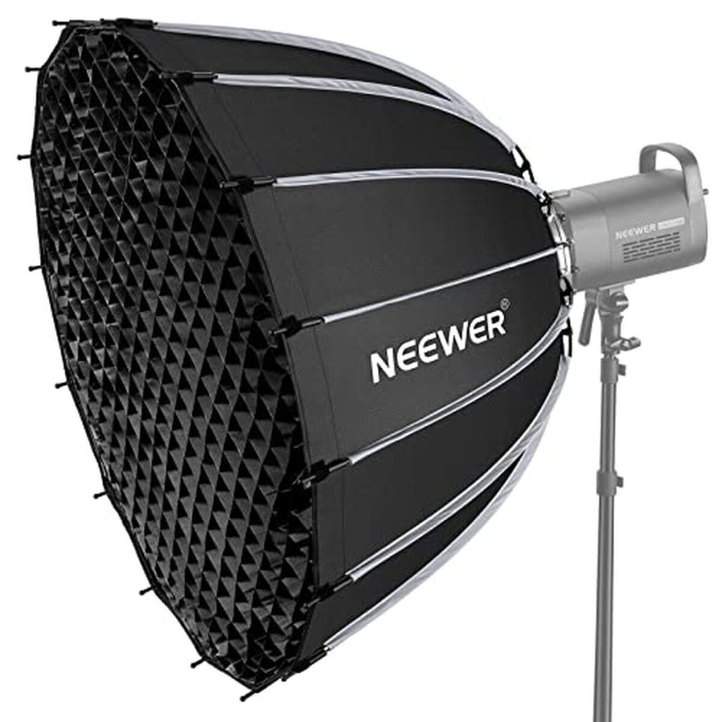 Test softbox parabolique Neewer 85cm : installation rapide