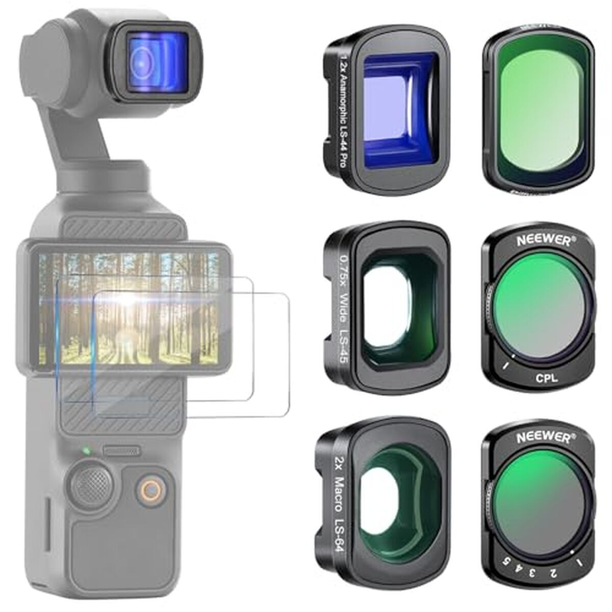 Test du kit Neewer : filtres nd, objectifs macro et anamorphique pour DJI