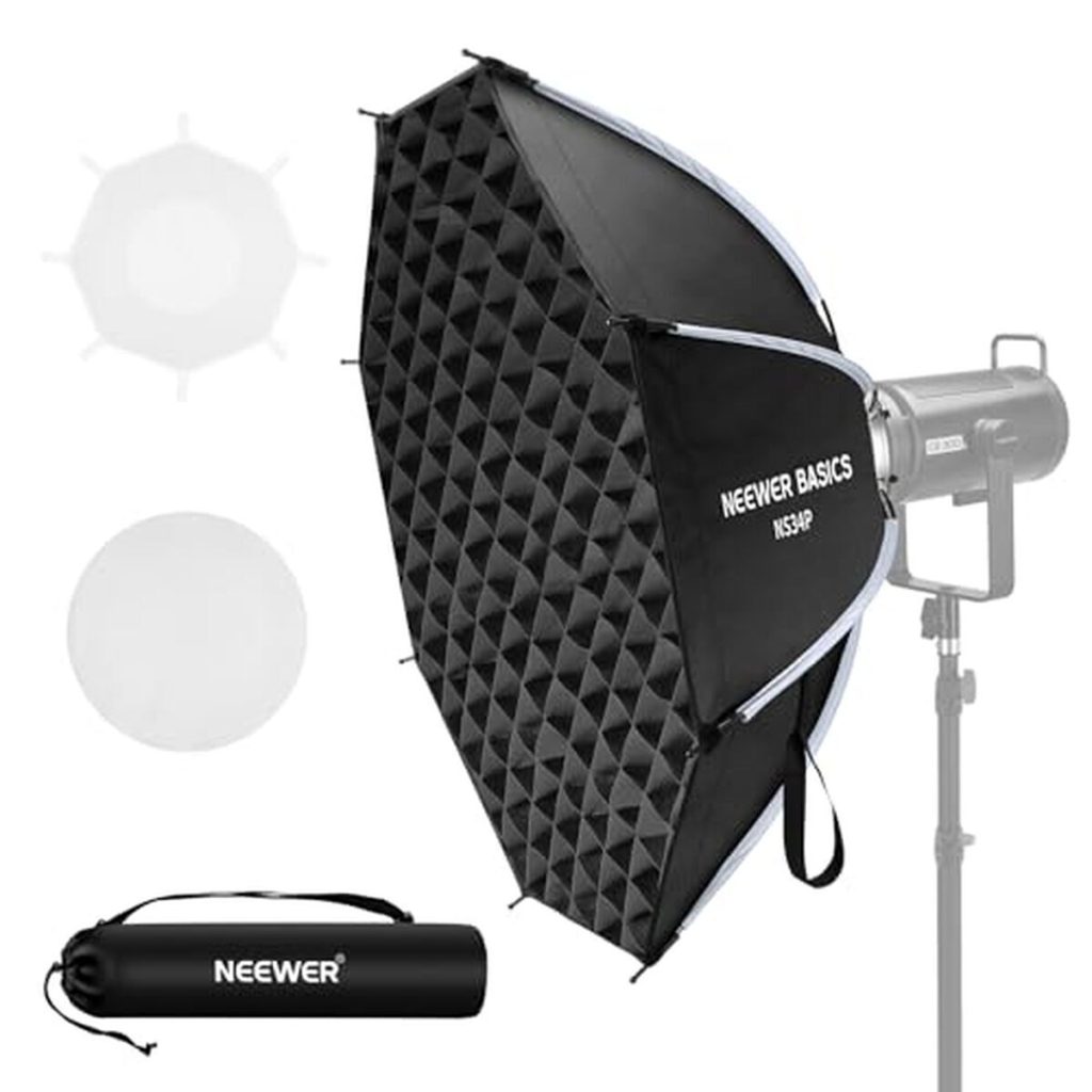 Test : kit softbox octogonal Neewer basics ns34p, 35"/90cm mont bowens