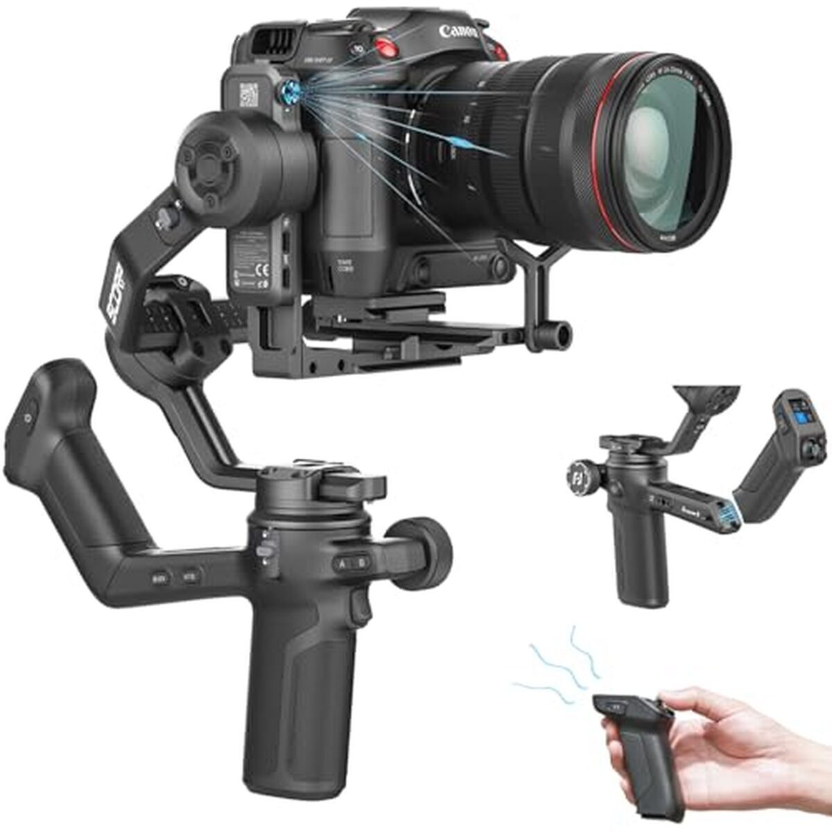 Test : stabilisateur FeiyuTech SCORP 3 avec suivi IA et télécommande amovible