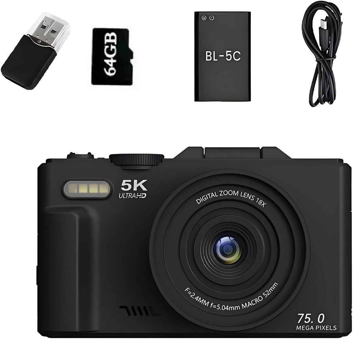 Test : appareil photo numérique compact 5K 64MP pour vlogging et voyage