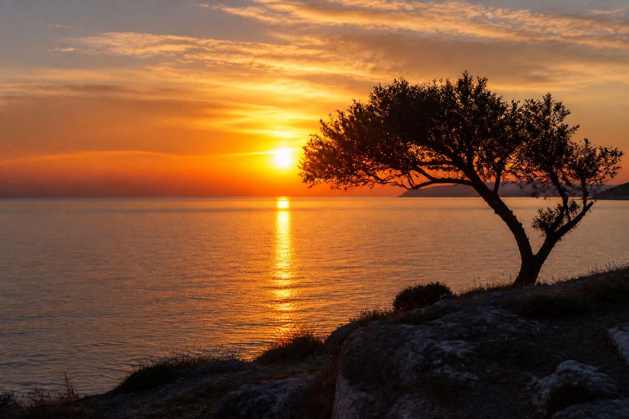 Composer une image qui raconte le coucher de soleil Composer une image qui raconte le coucher de soleil