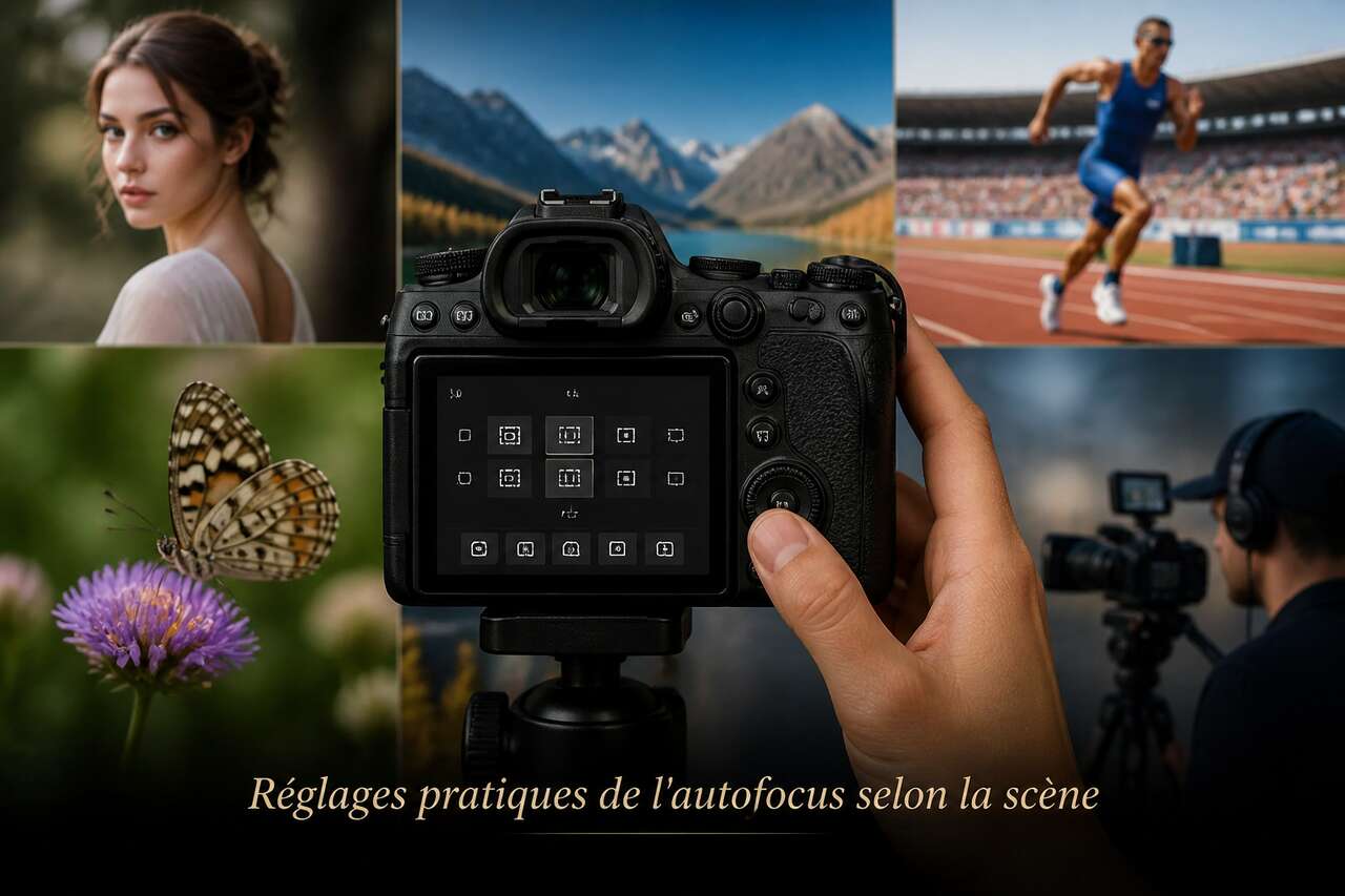 Réglages pratiques selon la scène : portrait, sport, paysage, macro, vidéo Réglages pratiques selon la scène : portrait, sport, paysage, macro, vidéo