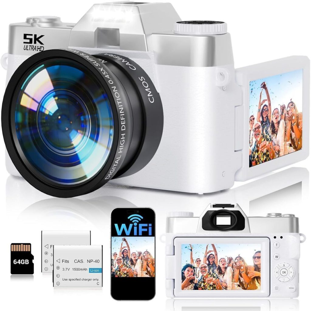Test : appareil photo 5K UHD 75 MP avec écran rabattable et WiFi
