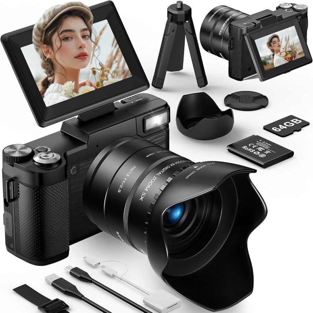 Test : appareil photo numérique 6K 64MP compact et portable