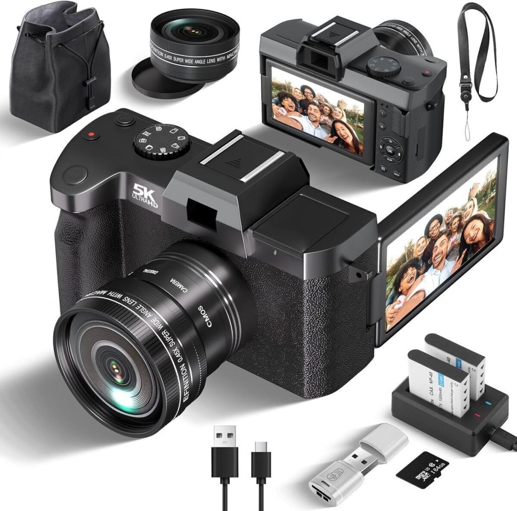 Test : appareil photo numérique 5K Ultra HD 64 MP écran orientable
