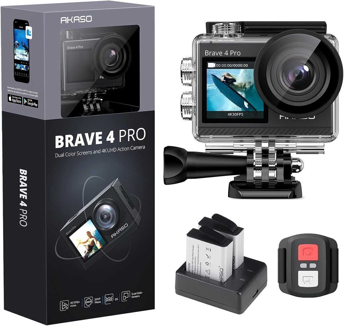 Test : caméra sport Akaso Brave 4 Pro 4K, action et performance sous-marine