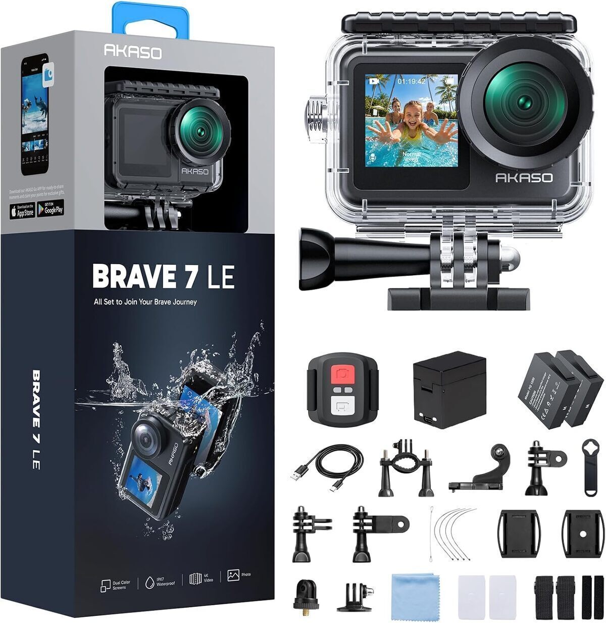 Test de l'action cam AKASO Brave 7 : plongée et double écran