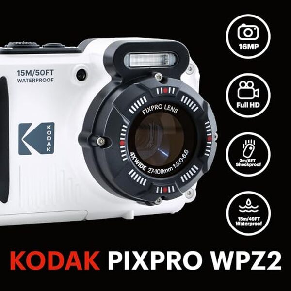 Découvrez notre test du Kodak Pixpro WPZ2, l'appareil photo compact tout-terrain idéal pour vos aventures. Caractéristiques, performances et avis complets.