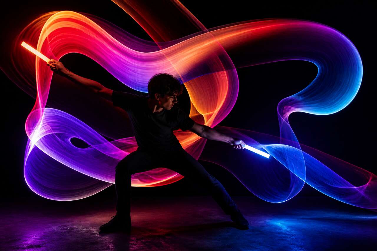 Principe du light painting et rendu attendu