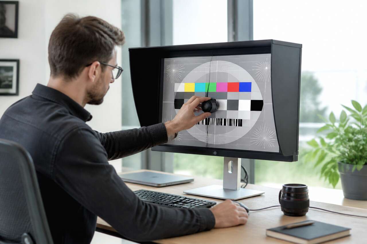 Réglage et calibration de l'écran avec une mire