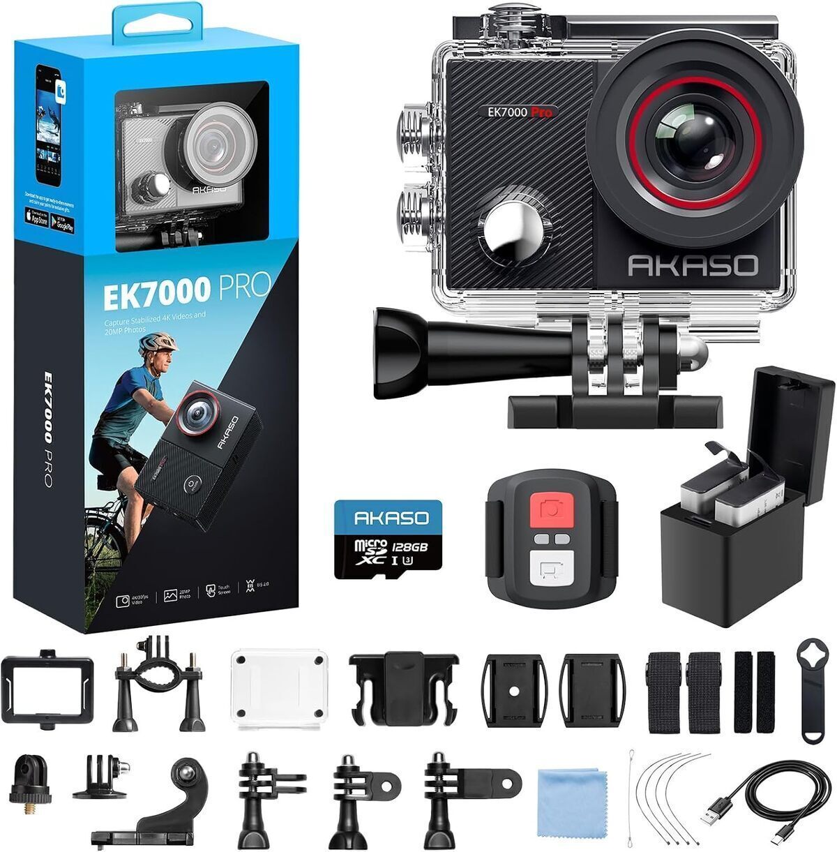 Test AKASO EK7000 Pro : caméra sport 4k ultra-accessoirisée