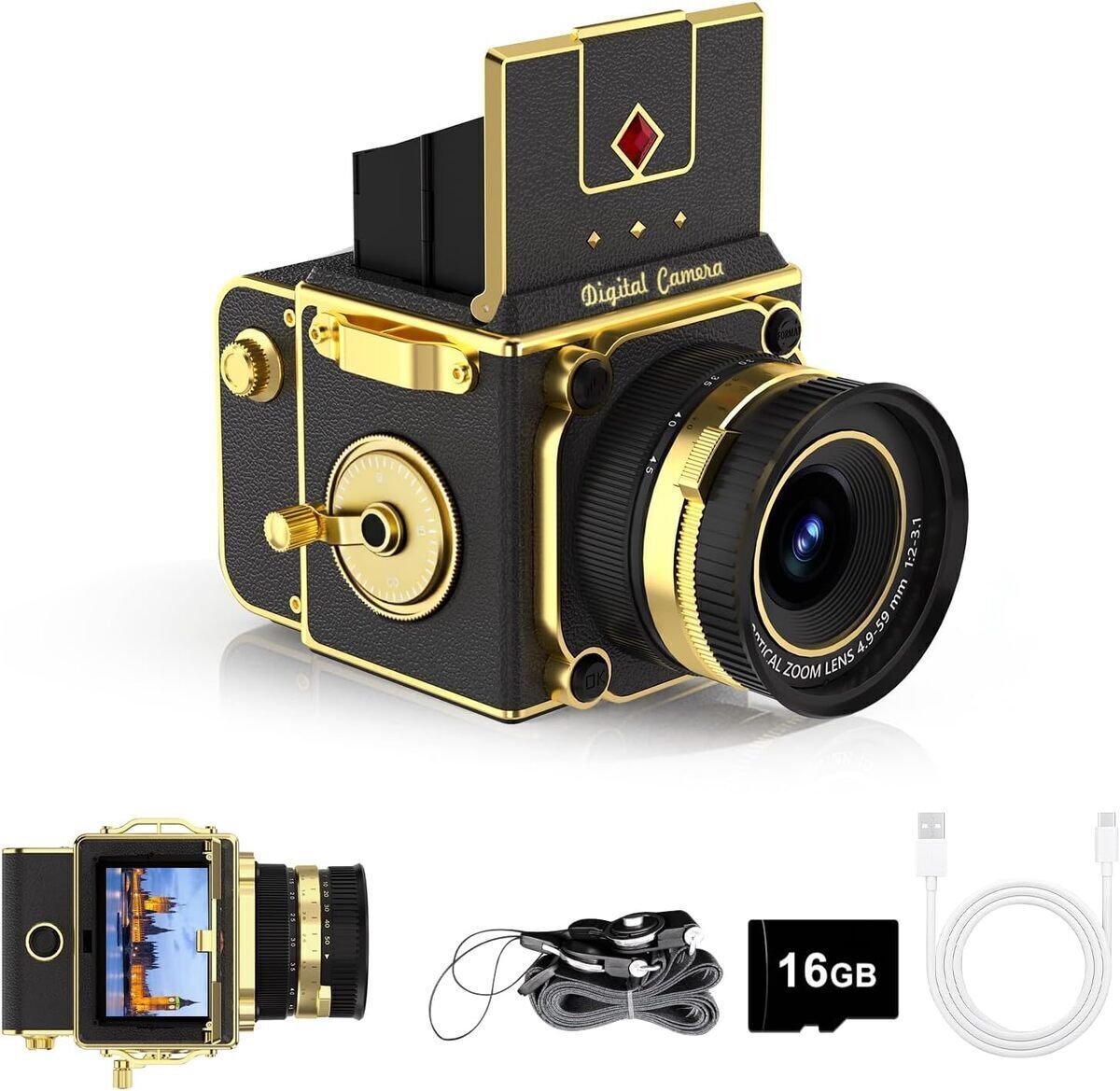 Test de l'appareil photo EJXHKNF : mini caméra rétro 4K