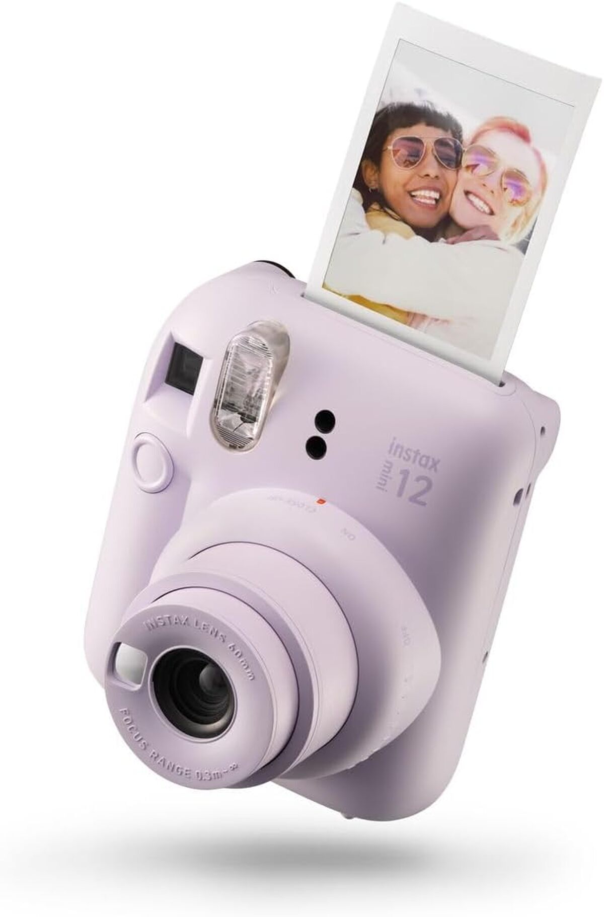 Test de l'instax mini 12 : appareil photo instantané lilas avec objectif selfie intégré