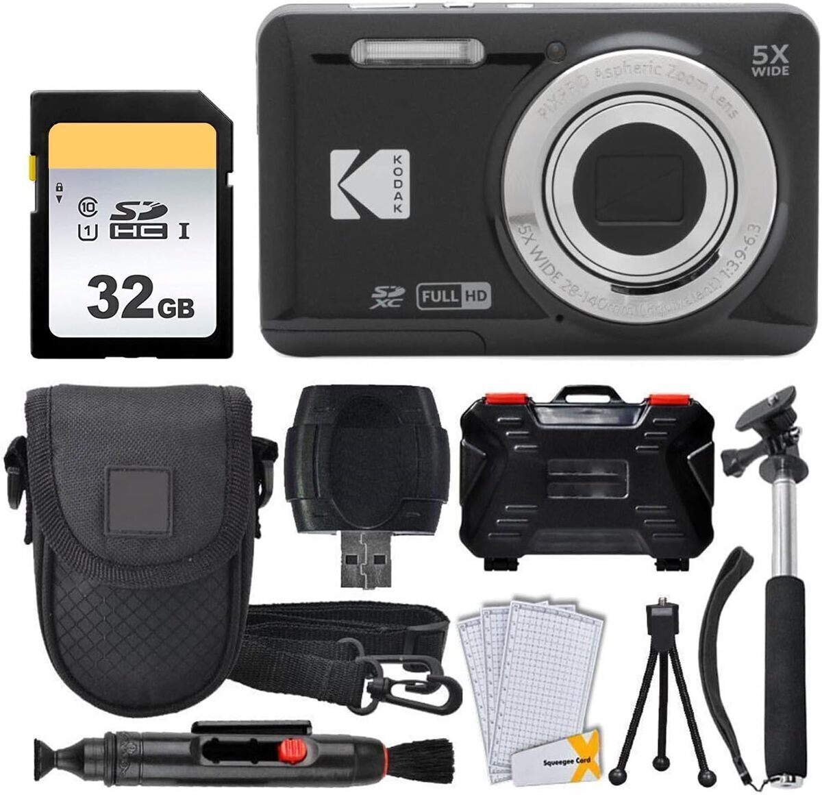 Test : appareil photo Kodak PIXPRO FZ55 et accessoires complets